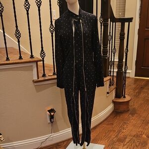 Stella McCartney Black Jumpsuit with White Trim